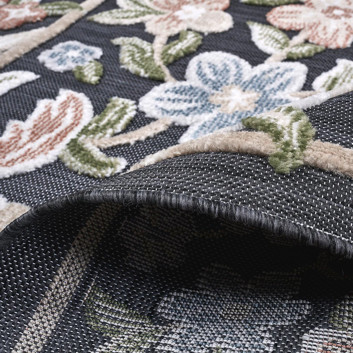 Laguna Indoor/Outdoor Area Rug, Beta Black, 7'10" x 10' - Image 6