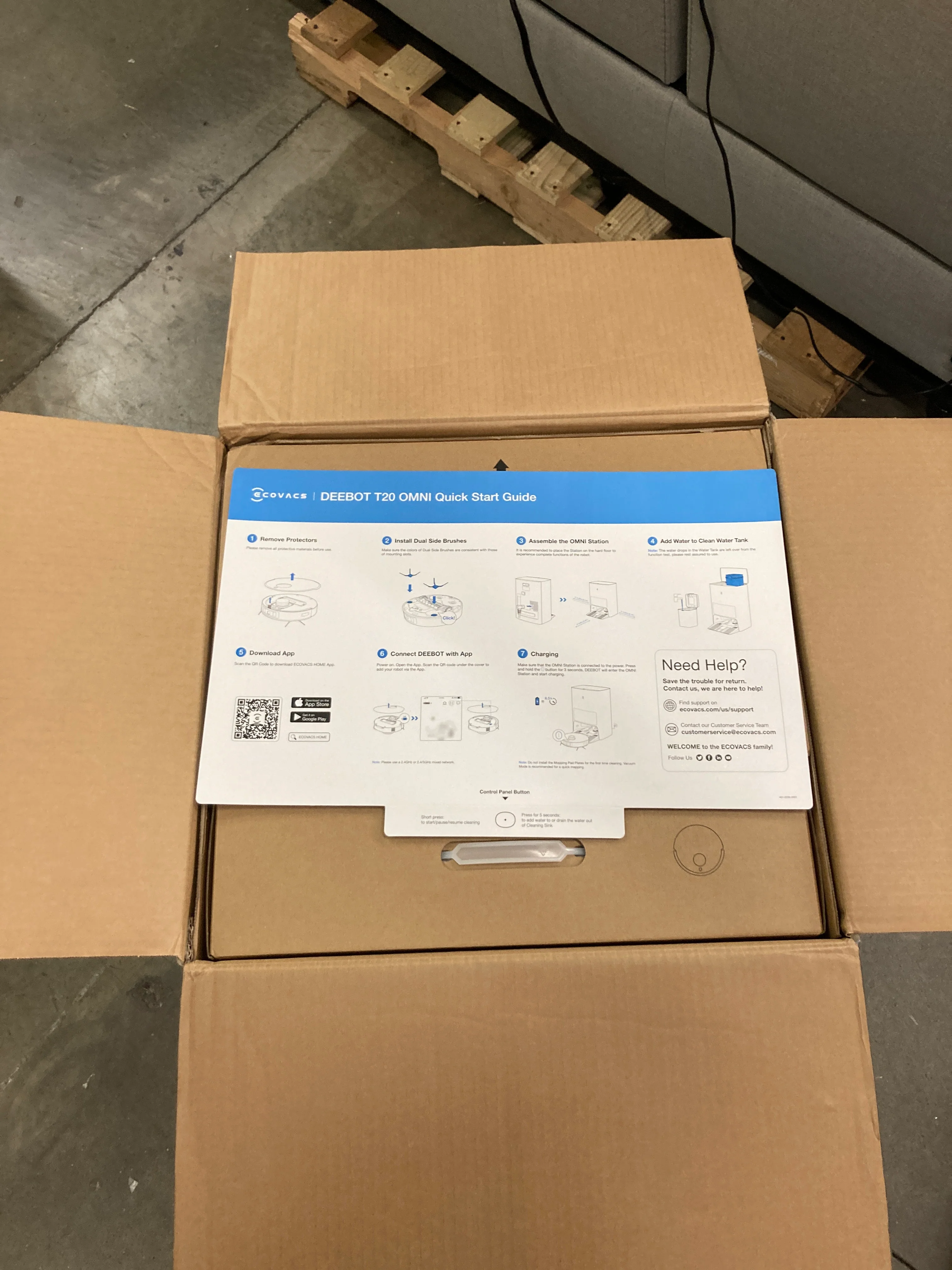 ECOVACS DEEBOT T20 Omni Robot Vacuum and Mop, Hot Water Mop Washing, Self-Emptying, Hot Air Drying, 6000Pa Suction,Auto Mop Lift, Obstacle Avoidance - Retail $1099 - Image 6