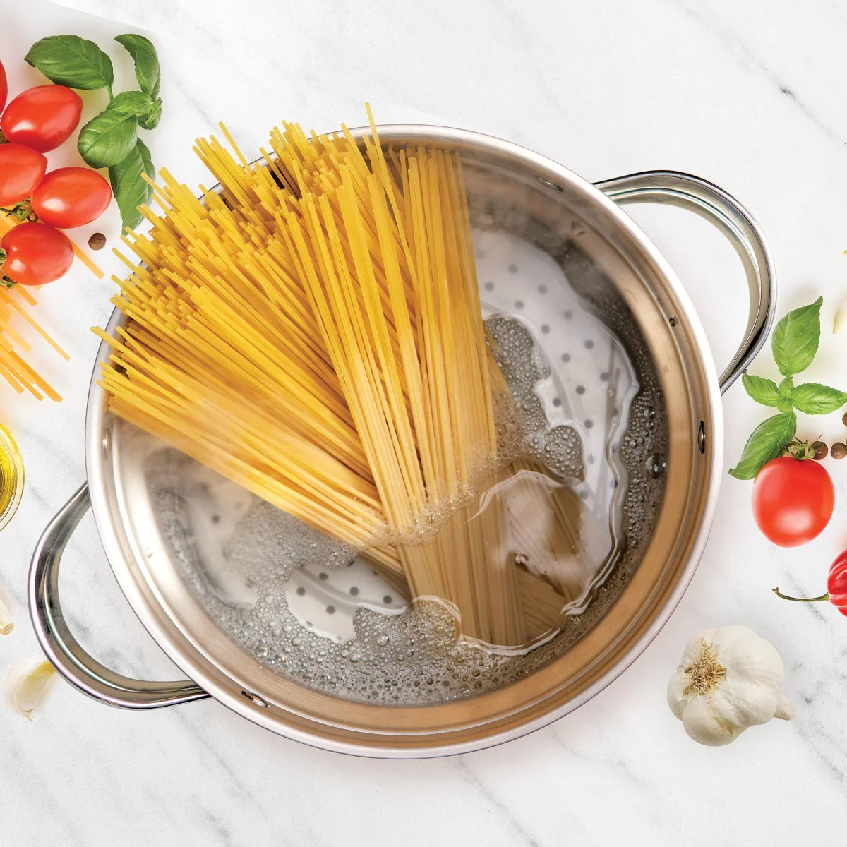 Tramontina 8-Quart Stainless Steel Tri-ply Base Multicooker with Pasta Insert - Image 2