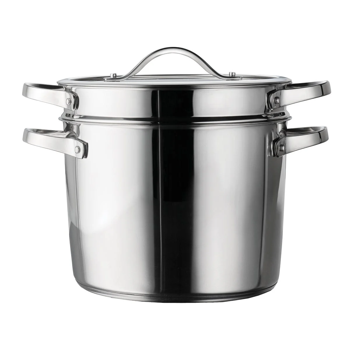 Tramontina 8-Quart Stainless Steel Tri-ply Base Multicooker with Pasta Insert - Image 4