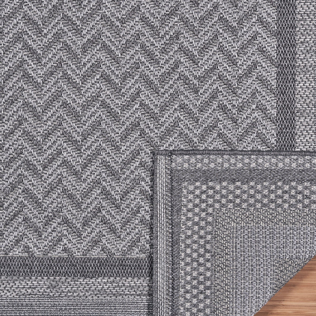 Laguna Indoor/Outdoor Area Rug, Daria Silver Iron, 7'10” x 10' - Image 5