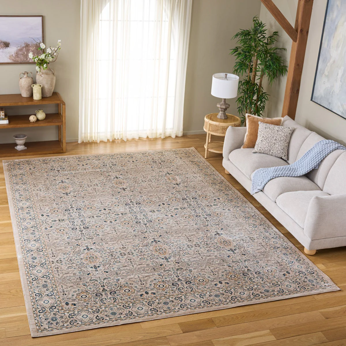 Safavieh Sutton Area Rug, Beige Navy, 9' x 12'