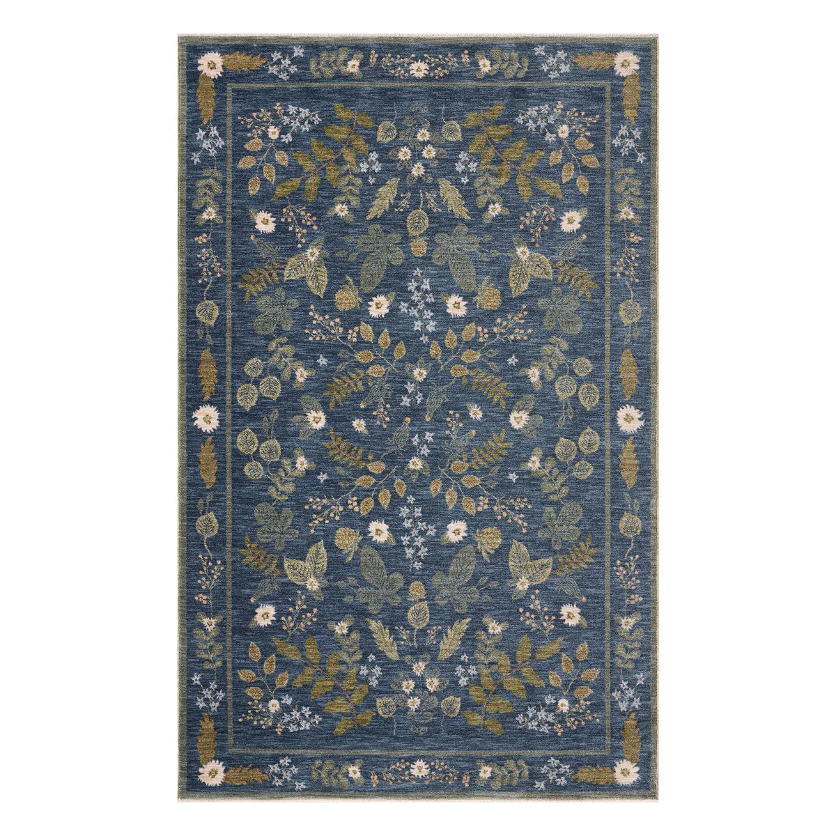 Rifle Paper Co. x Loloi Figaro Area Rug, Blue, 5' x 7'11" - Image 5