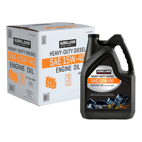 Kirkland Signature Heavy Duty Diesel 15W-40 Motor Oil 1-Gallon, 3-pack - Image 4