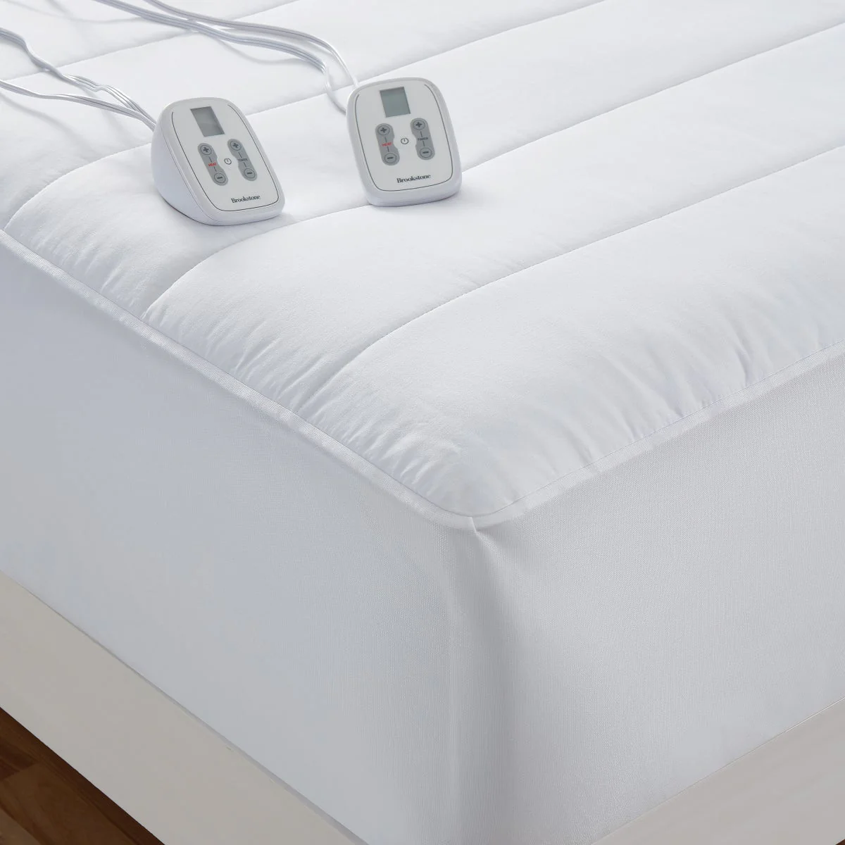 Cal King - Brookstone Quilted-Comfort Cotton Heated Mattress Pad - Image 2