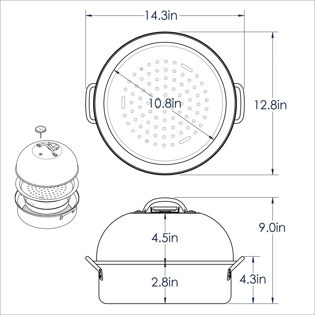 Nordic Ware Deluxe Kettle Smoker with 5 Woodchip Varieties - Image 8