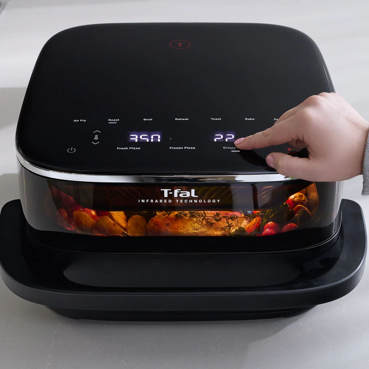 T-fal Surface XXL 6.3 Qt Infrared Air Fryer, 1800W, No Preheat, Black - Image 5