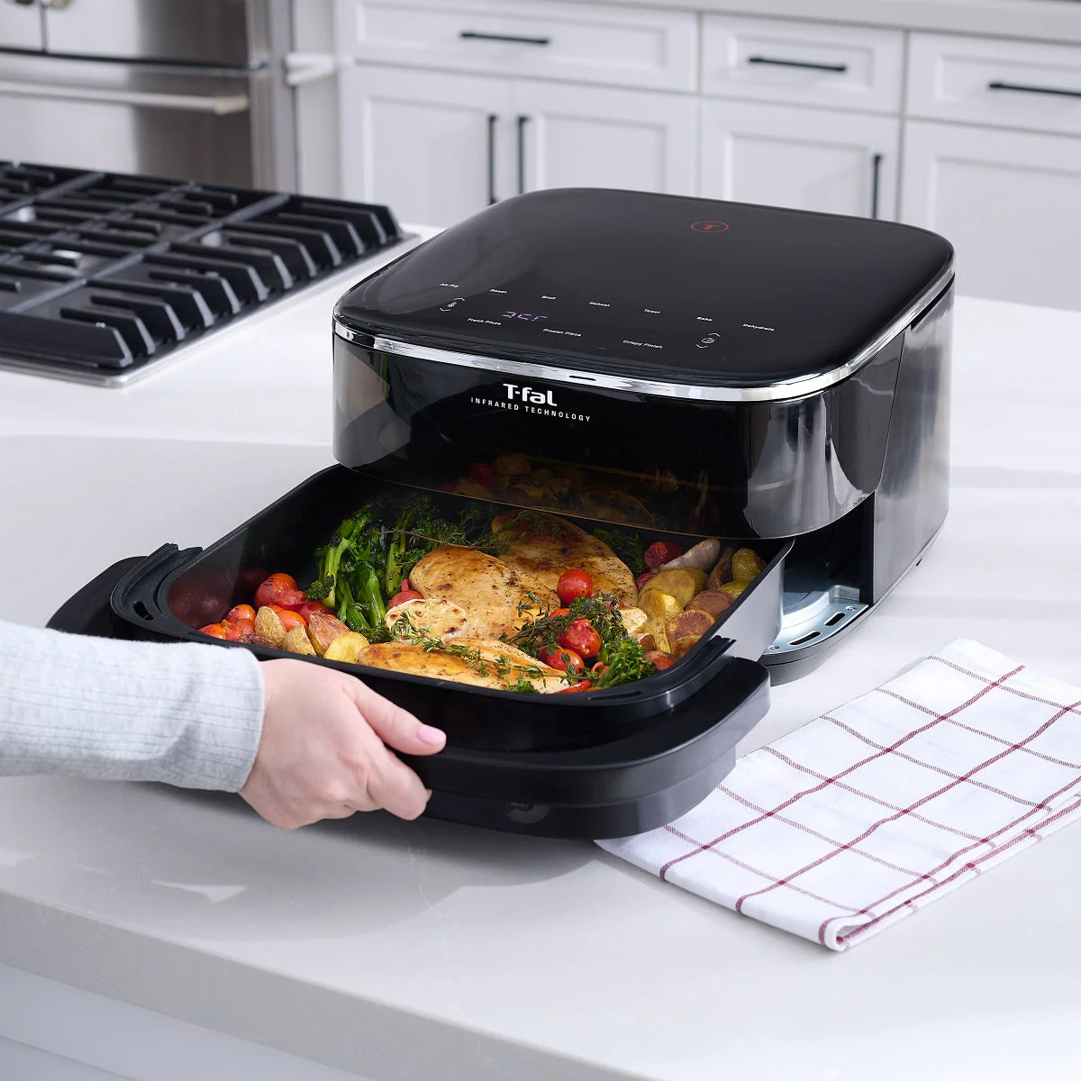 T-fal Surface XXL 6.3 Qt Infrared Air Fryer, 1800W, No Preheat, Black - Image 6