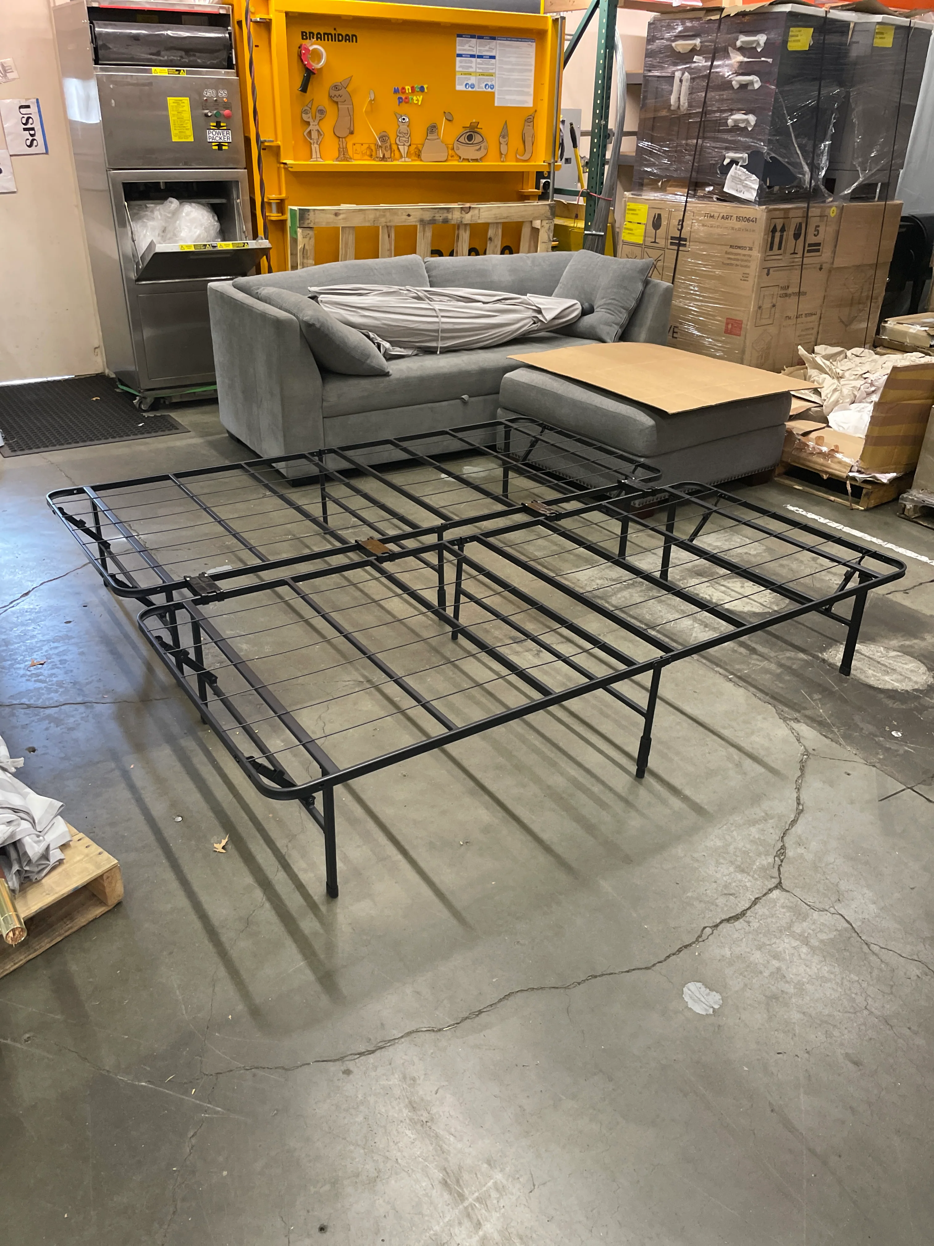 ZINUS SmartBase Tool-Free Assembly Mattress Foundation / 14 Inch Metal Platform Bed Frame / No Box Spring Needed / Sturdy Steel Frame / Underbed Storage, King - Retail $110 - Image 2