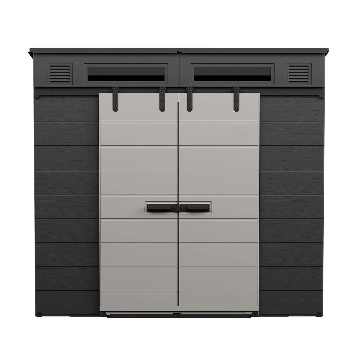 NEW - Suncast Modernist 8'x7' Dual Barn Door Storage Shed - Image 5