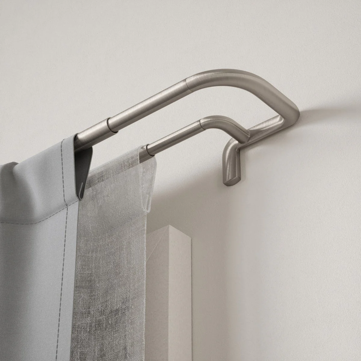 Umbra 3/4” Double Curtain Rod, 2-pack
