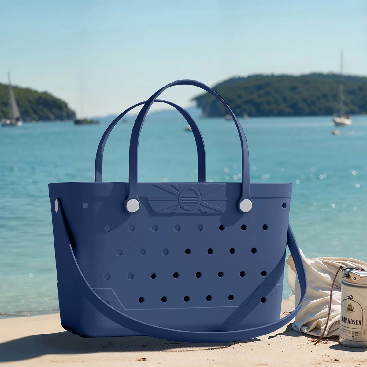 Beachcomber Bag, Navy Blue - Image 2