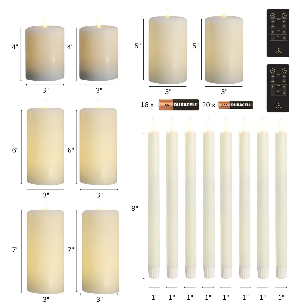 LumiPur 18‑piece Essentials Flameless LED Candle Centerpiece Collection - Image 2