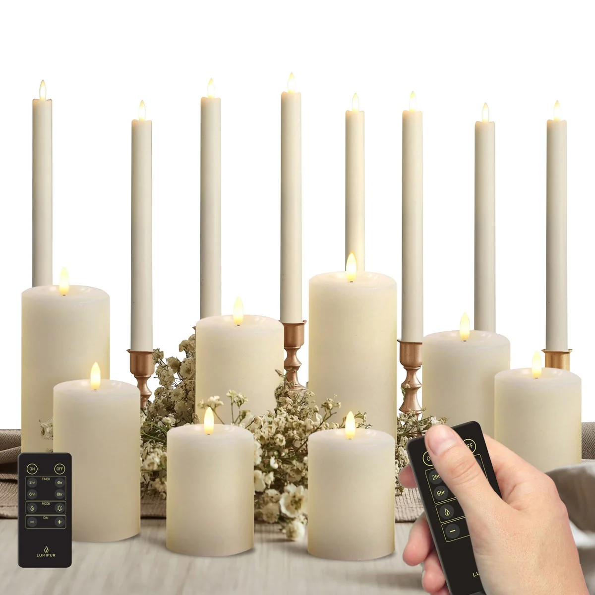 LumiPur 18‑piece Essentials Flameless LED Candle Centerpiece Collection - Image 3