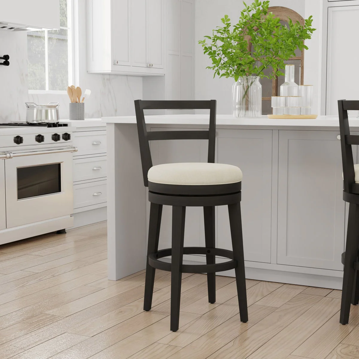 NEW - Fletcher Bar Height Swivel Stool