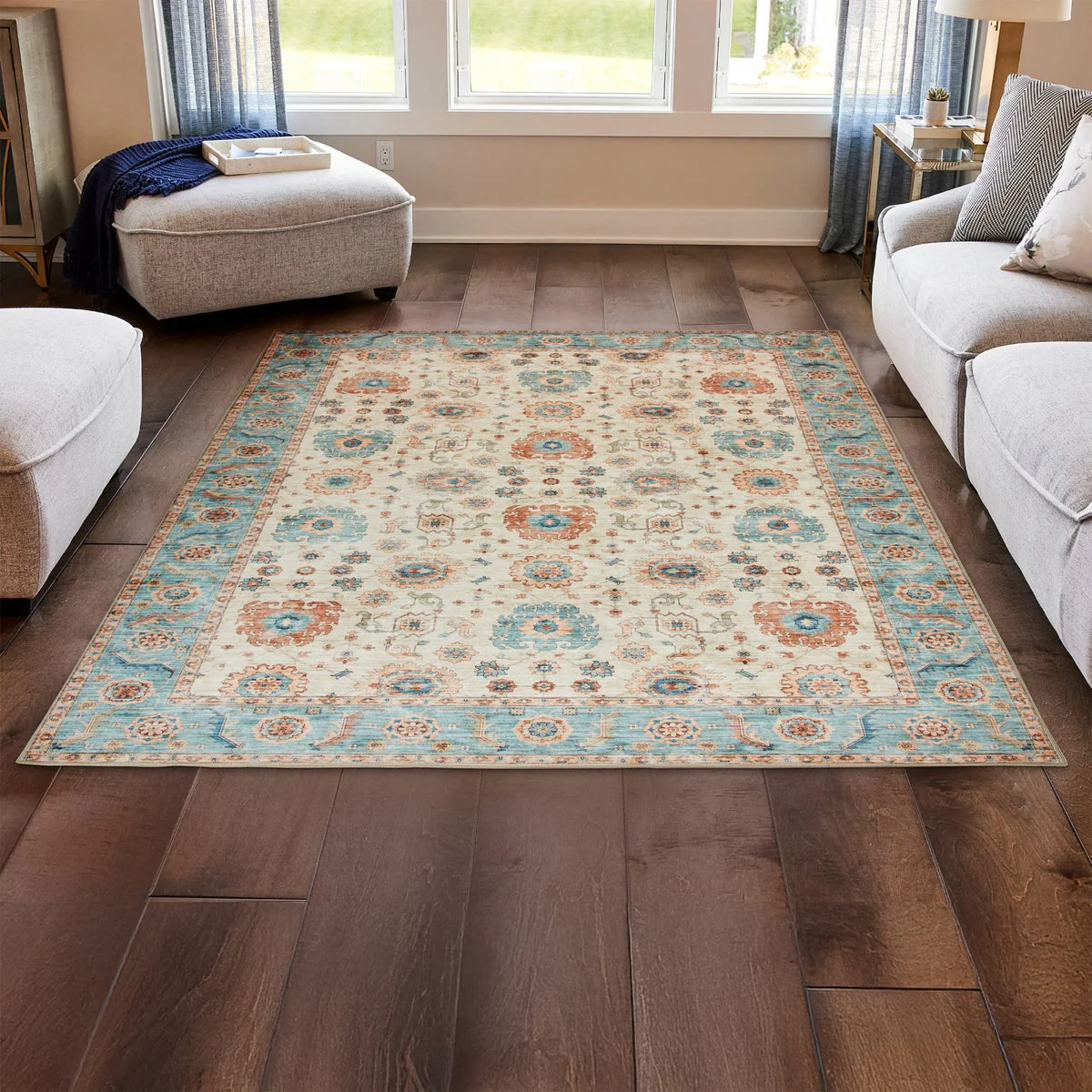 Wyatt & Ash Washable Indoor Area Rug, Dalileh 7'10" x 10'