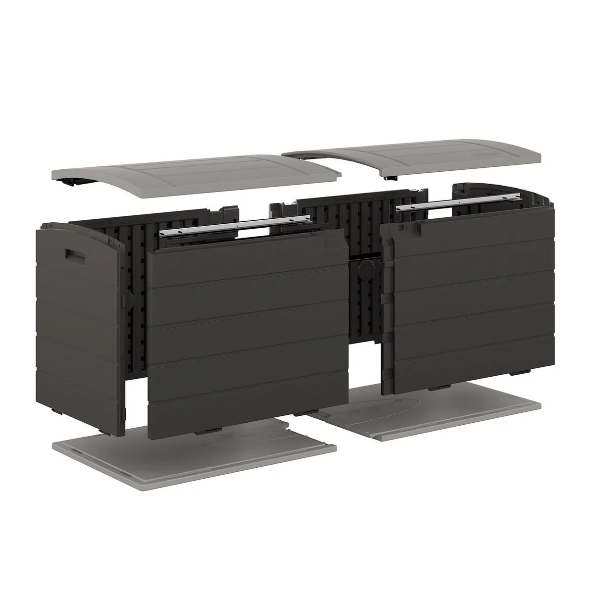 Suncast 120 Gallon Split Lid Extra Large Deck Box - Image 7