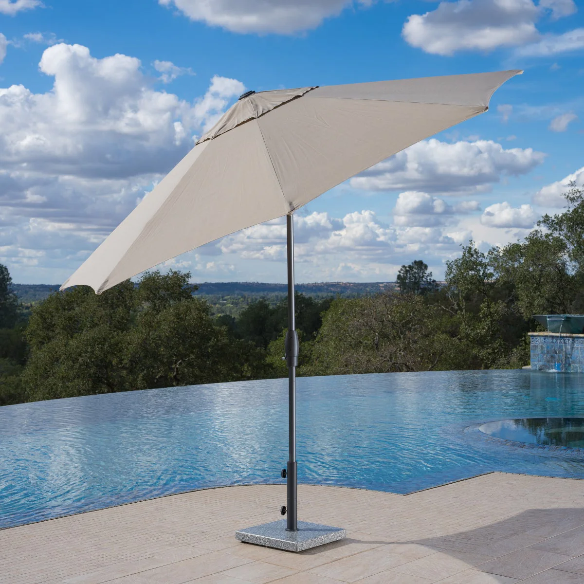 SunVilla 10' Auto-Tilt Market Umbrella In Tan - Image 2