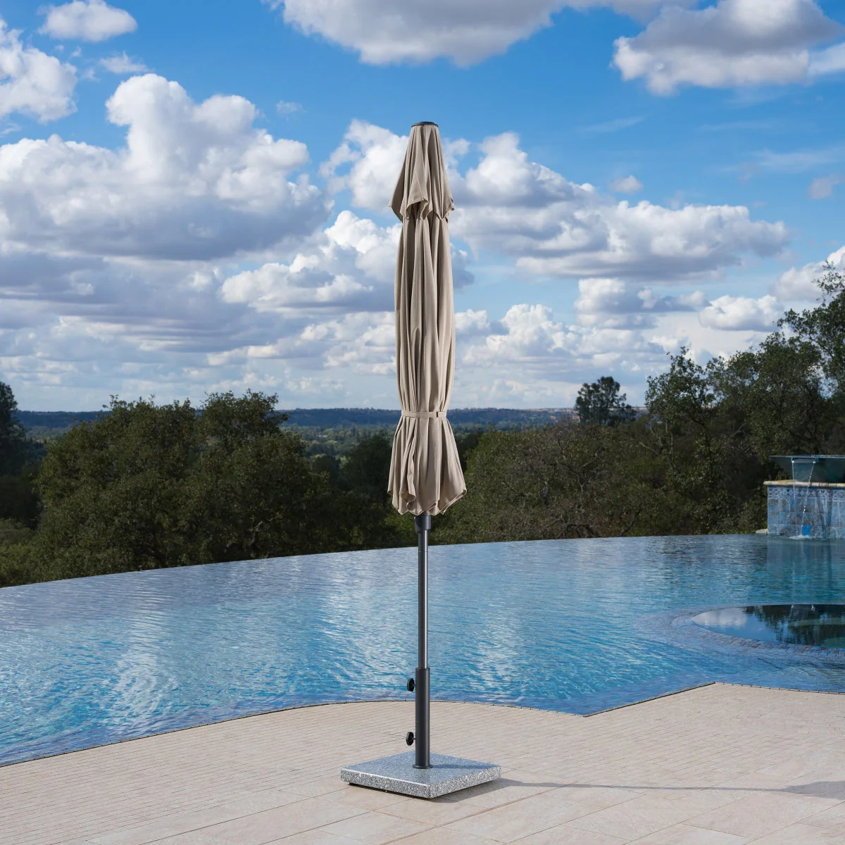 SunVilla 10' Auto-Tilt Market Umbrella In Tan - Image 3
