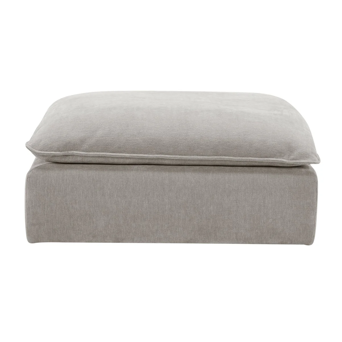 Sereen Fabric Ottoman, Taupe - Image 7
