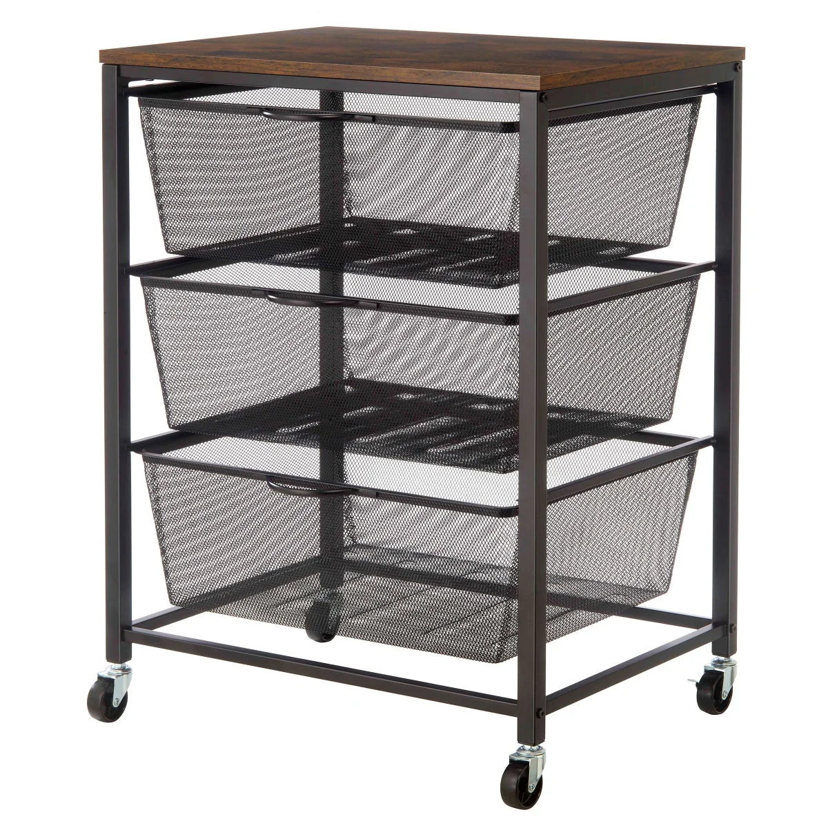 Edifice 3-tier Mesh Basket Cart - Image 6