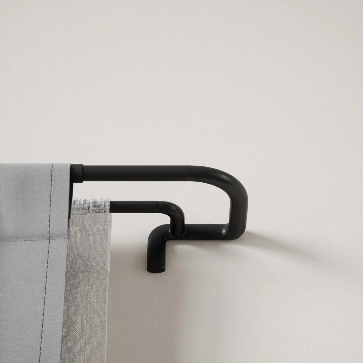 Umbra 3/4” Double Curtain Rod, 2-pack In Black - Image 3