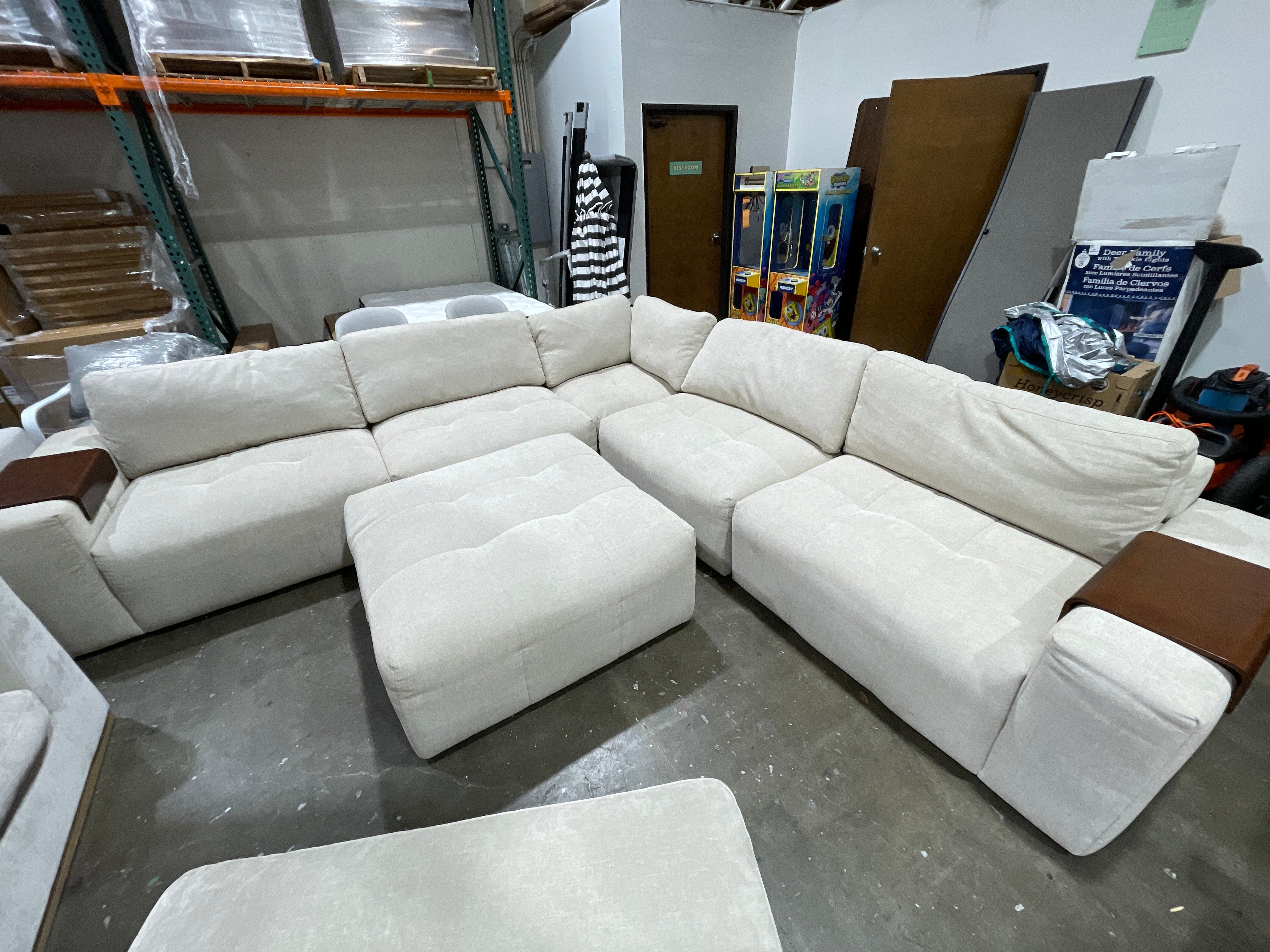 Paige 6-piece Modular Fabric Sectional - Image 6