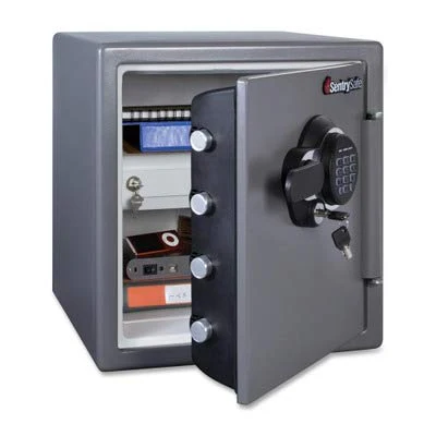 SentrySafe Waterproof and Fireproof Alloy Steel Digital Safe Box for Home with Code Button Keypad, 1.23 Cubic Feet, 17.8 x 16.3 x 19.3 Inches (exterior), SFW123GDC - Image 4