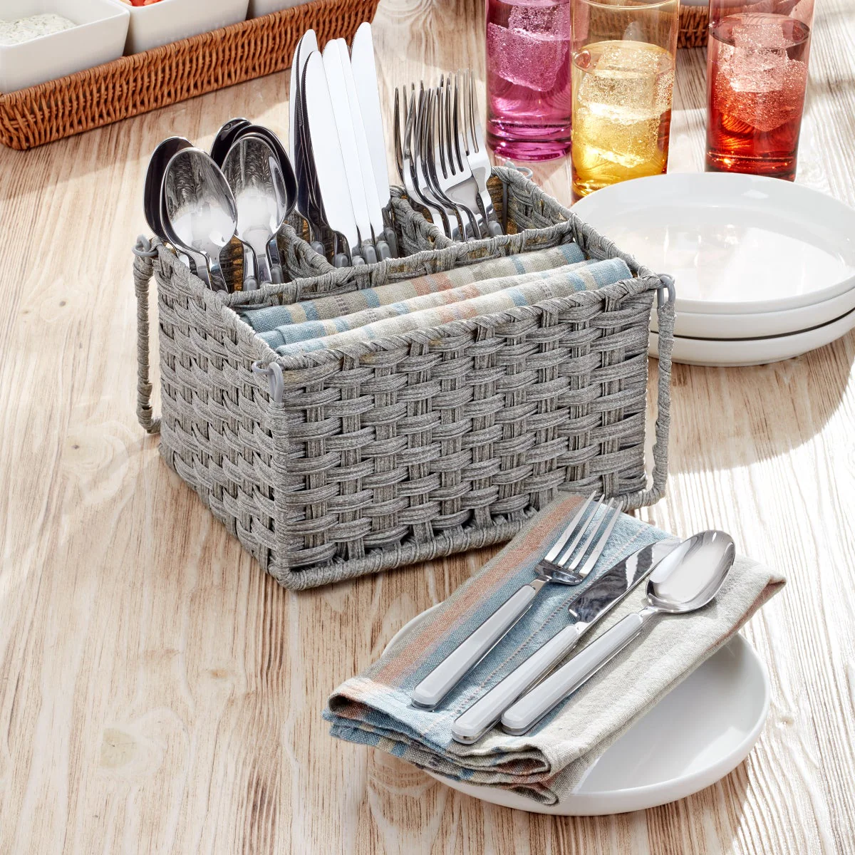 Oneida 24-piece Flatware Set with Caddy - Image 6