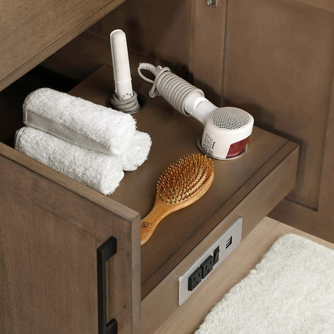 NEW - Costco - OVE Decors 72" Alonso Bath Vanity in Brown - Retail $1999 - Image 3