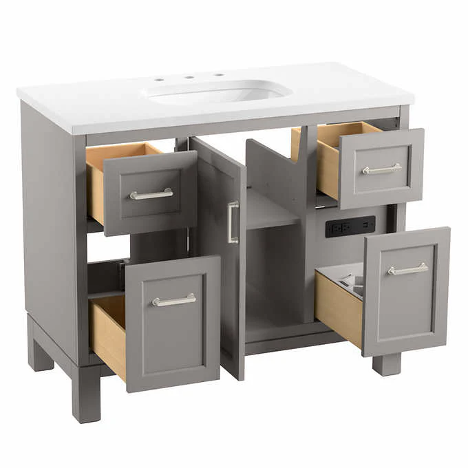 NEW - Costco - Kohler Tellin 42" Bath Vanity in Gray - Retail $1399 - Image 2