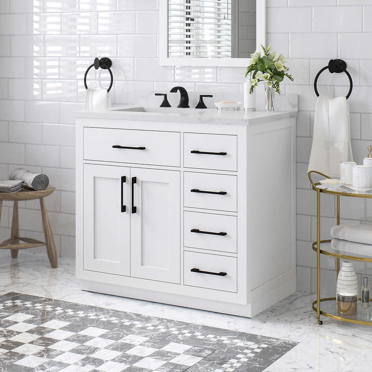 NEW - Costco - OVE Decors Alonso 36" Bath Vanity in White - Retail $999 - Image 2