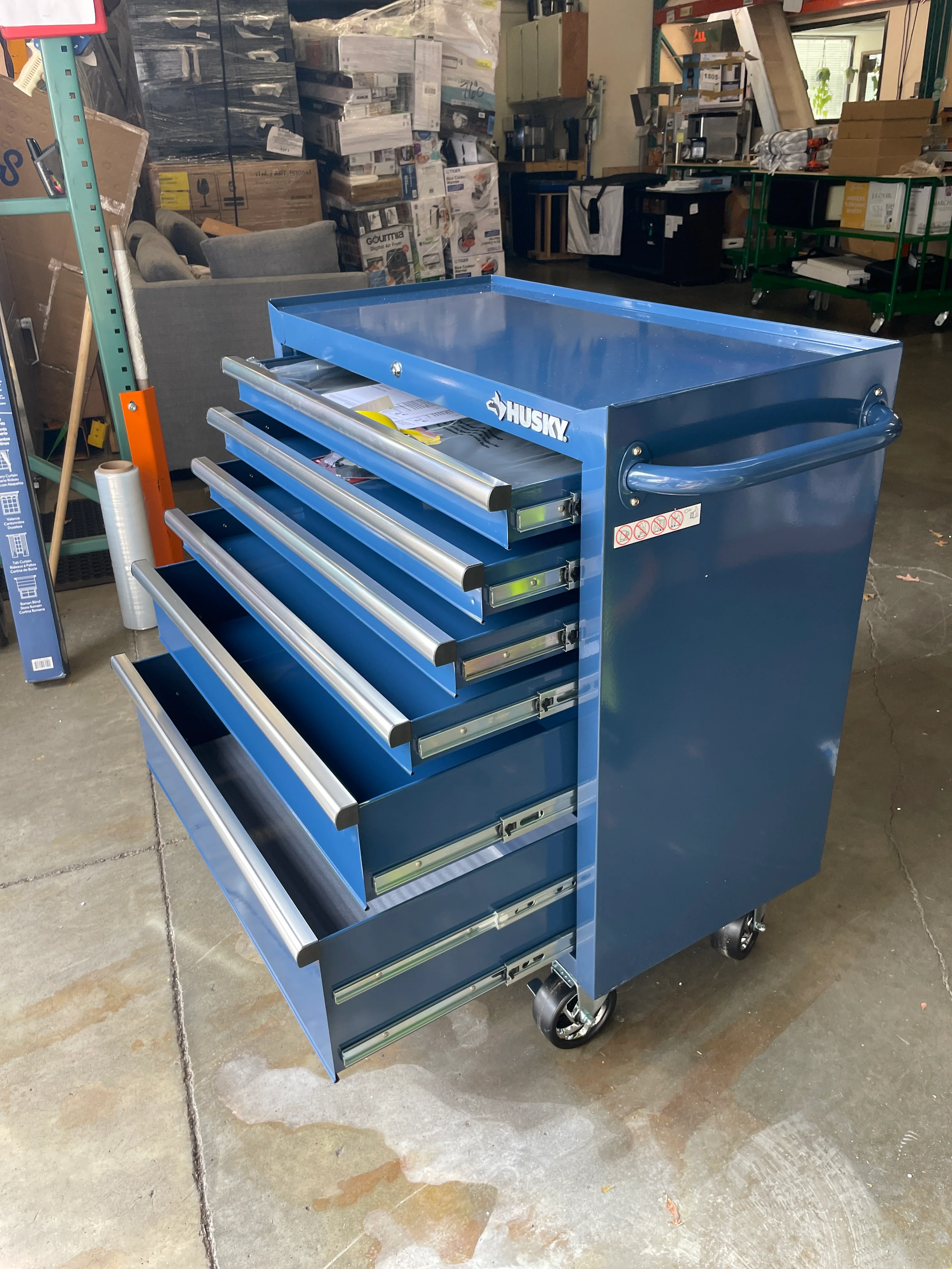 NEW IN BOX - Husky 36" 6-Drawer Blue Tool Chest - Retail $499 - Image 6