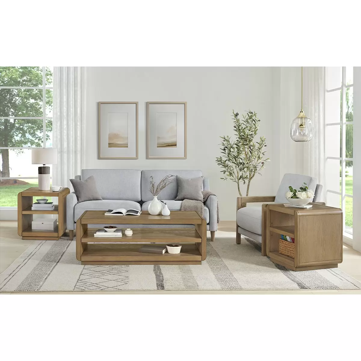 Like NEW - Costco - Foremost Coffee Table + Side Table 3-Piece Set - Retail $429 - Image 2