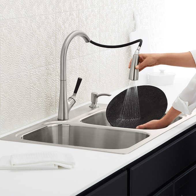 Like NEW - Costco - Kohler Stainless Steel Sink and Faucet Package - Retail $339 - Image 2