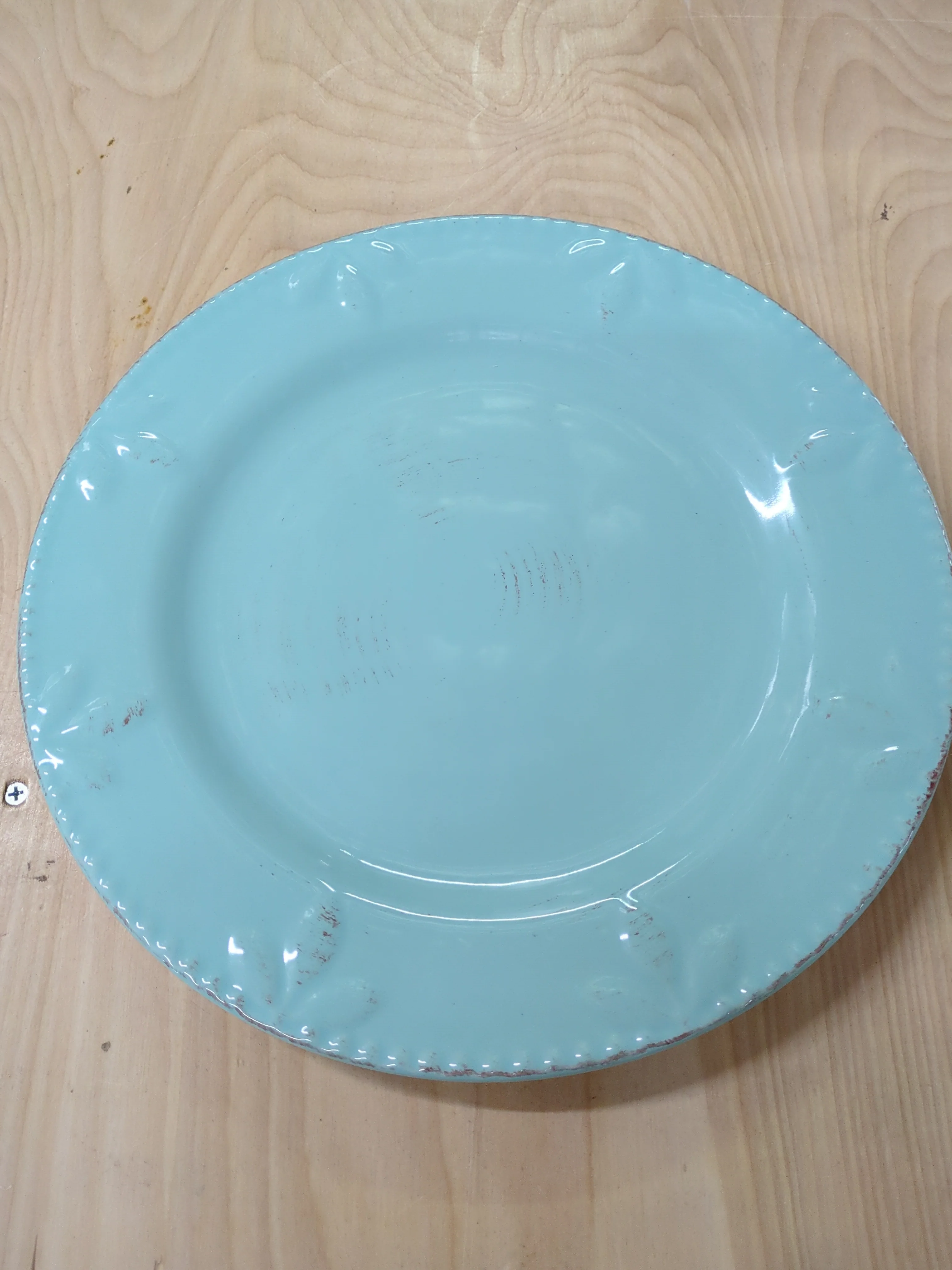 NEW - Signature Housewares 4 Piece Sorrento Collection Stoneware Dinnerware Set, Aqua Blue - Retail $27 - Image 2