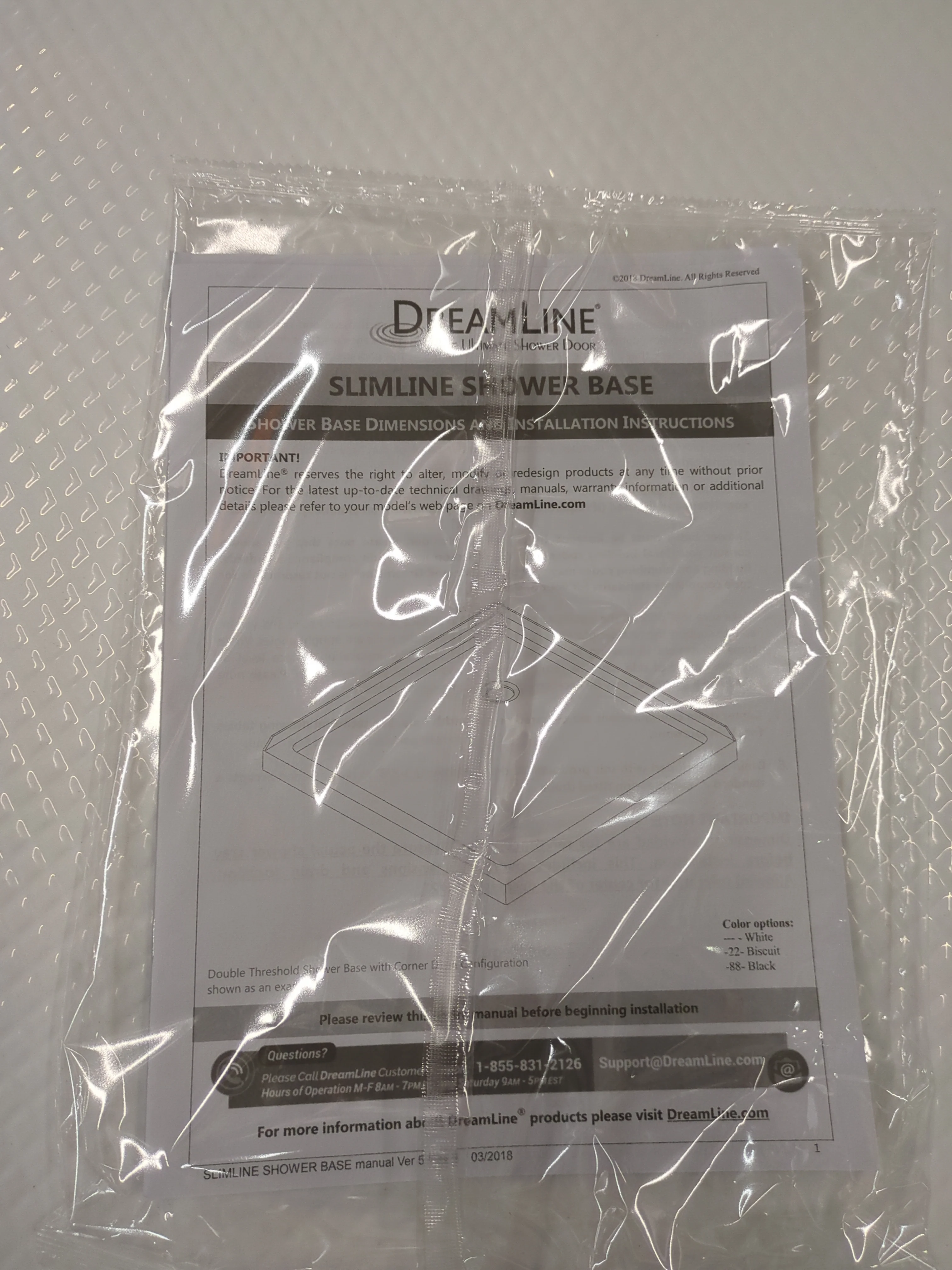 NEW - DreamLine SlimLine 42 in. D x 42 in. W x 2 3/4 in. H Corner Drain Neo-Angle Shower Base in White, DLT-2042420 - Retail $379 - Image 7