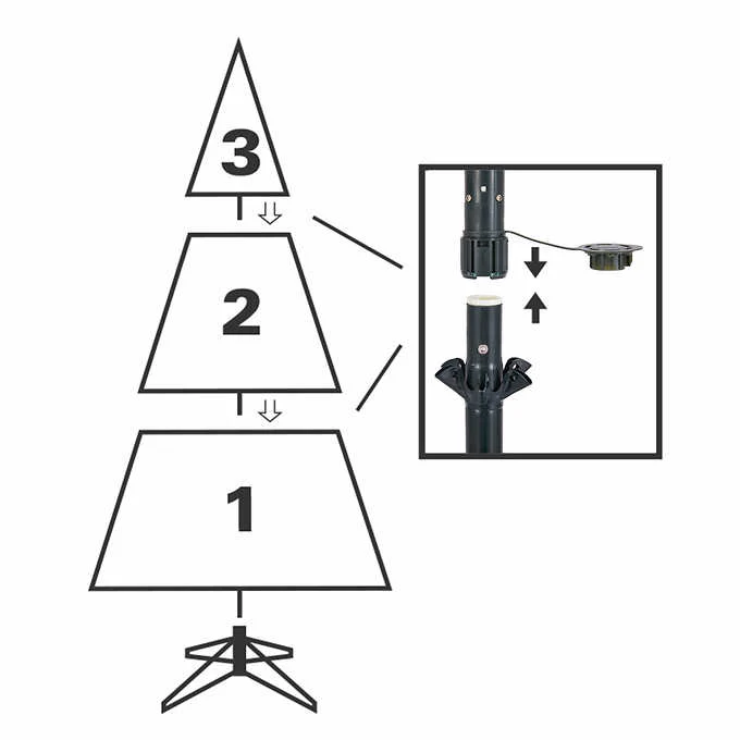 Costco - 7.5′ Pre-Lit Radiant Micro LED Artificial Christmas Tree - Retail $479 - Image 6