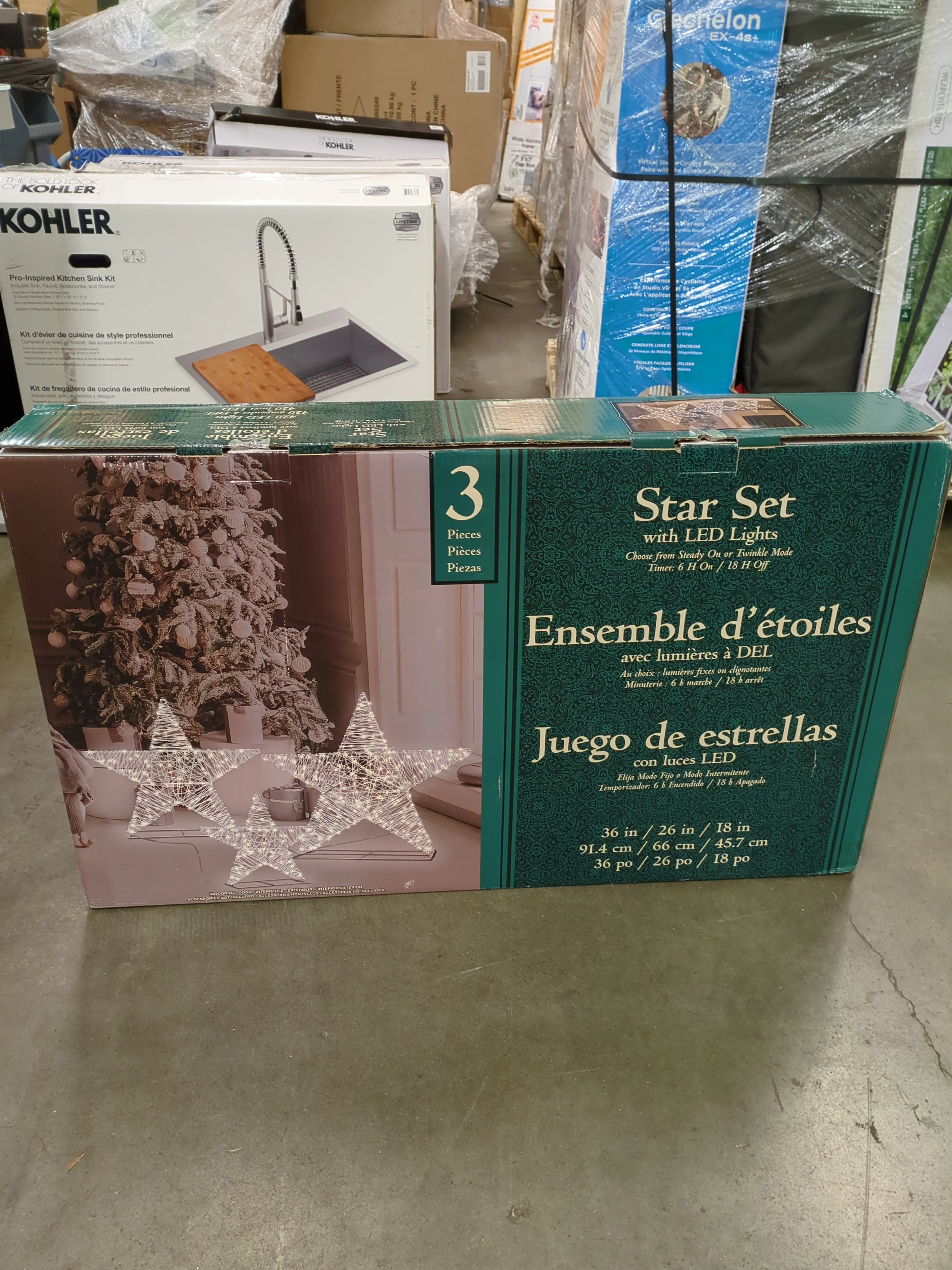 NEW - Costco - LED Stars 3-piece Set - Retail $49.97 - Image 4