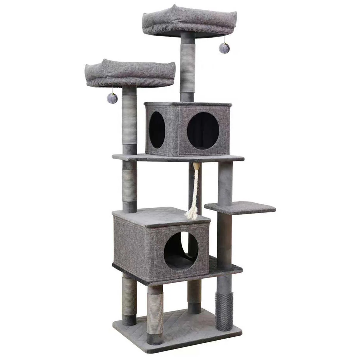 Catry Stella 7 Level Quilted Velvet Large Cat Tree With Condo - Retail $109 - Image 2