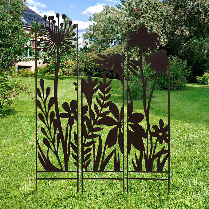 Costco -  3-Panel Garden Mural Stakes - Retail $114 - Image 2