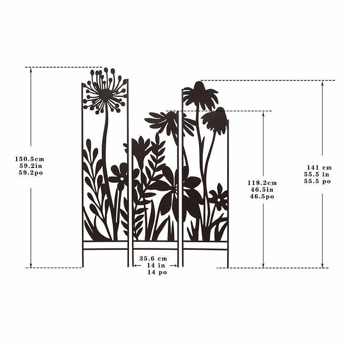 Costco -  3-Panel Garden Mural Stakes - Retail $114 - Image 6