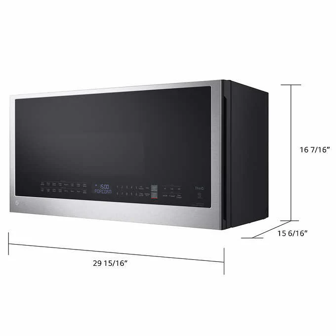 NEW in BOX - LG 1.7 cu. ft. Smart Wi-Fi Enabled Over-the-Range Convection Microwave Oven with Air Fry - Retail $699 - Image 2