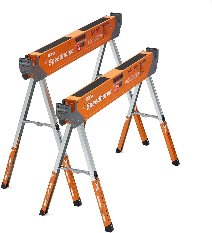 NEW - Bora 30 in. to 36 in. Steel Speed Horse XT Sawhorse (2-Pack) - Retail $199 - Image 7