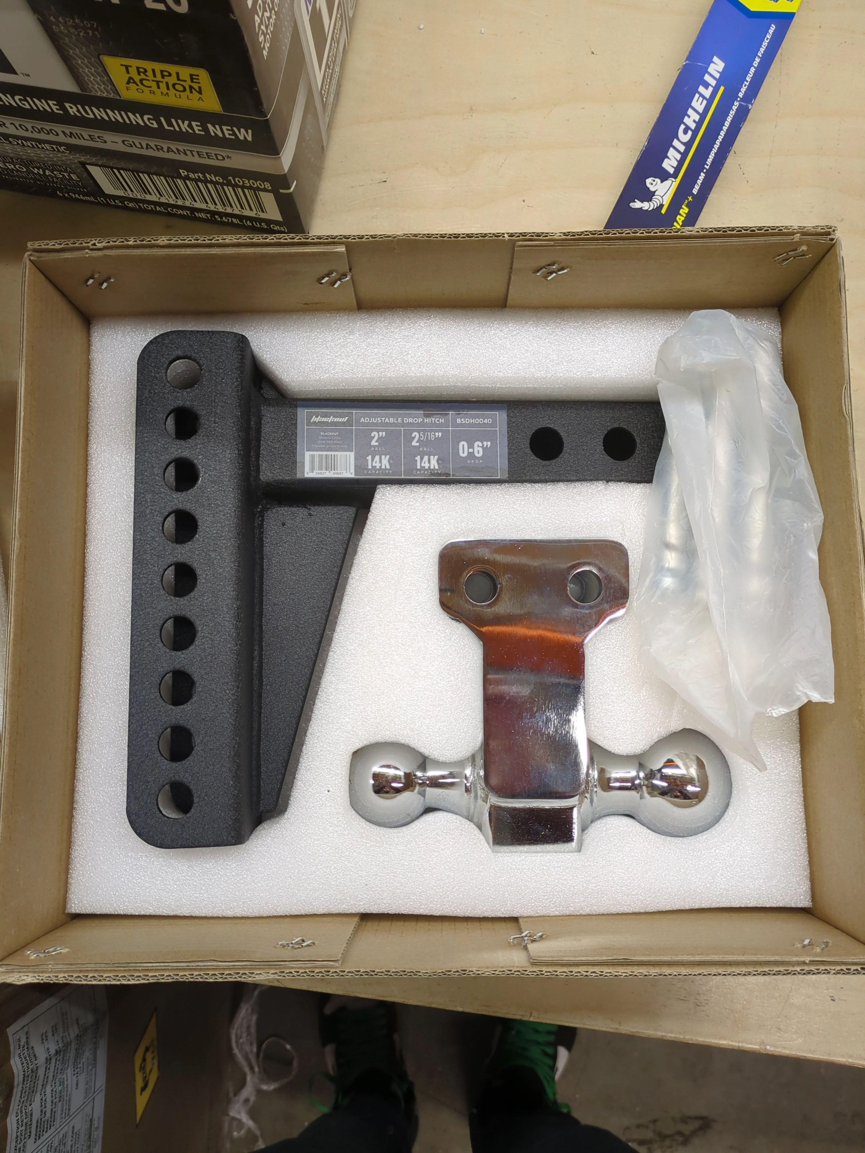 NEW - Trailer Valet 14,000 lbs Capacity  Steel Drop Hitch, 0-6" Drop, 2" and 2-5/16" Ball - Retail $119 - Image 5