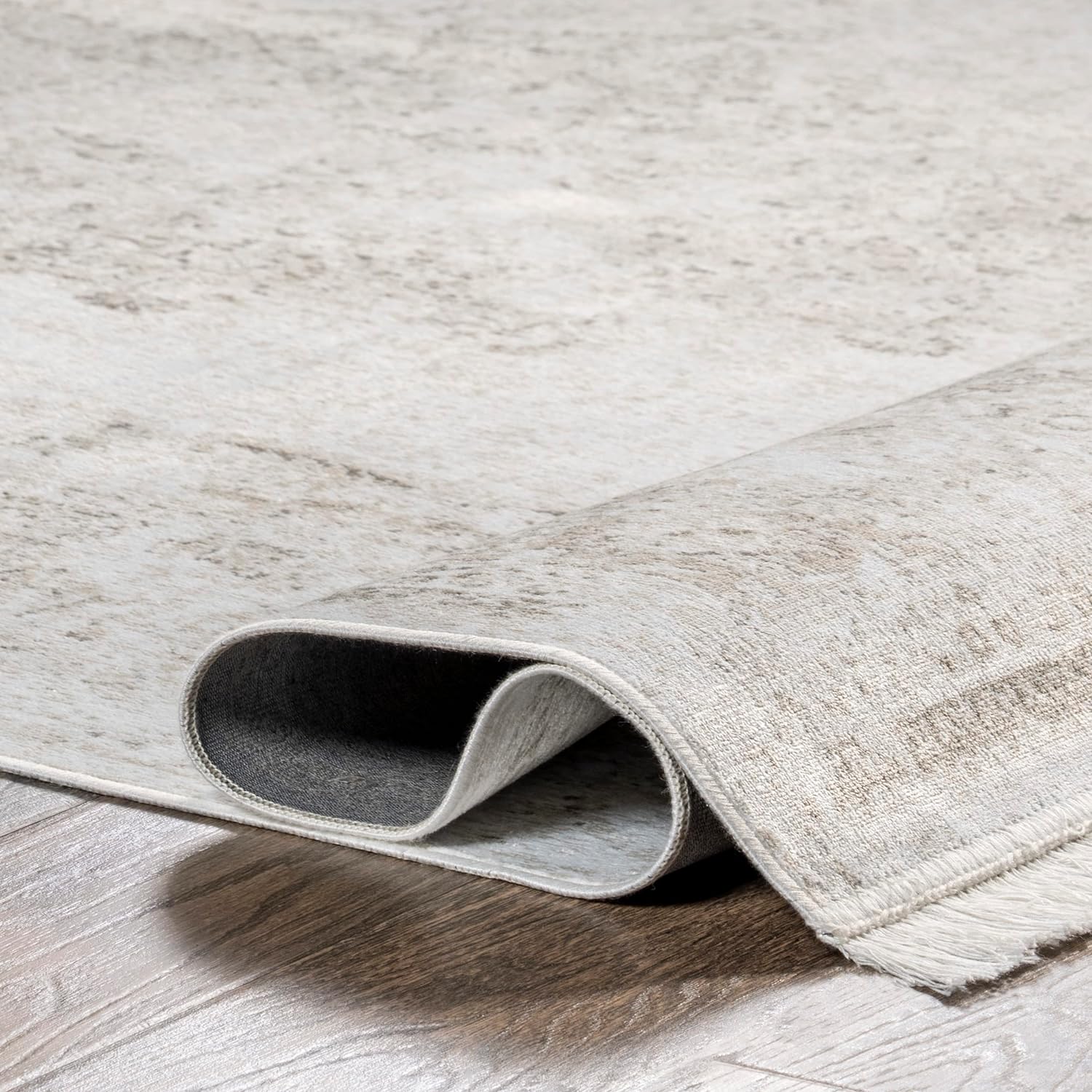 NEW - nuLOOM Cantrell Faded Transitional Fringe Area Rug, 9' x 12', Ivory - Retail $268 - Image 4