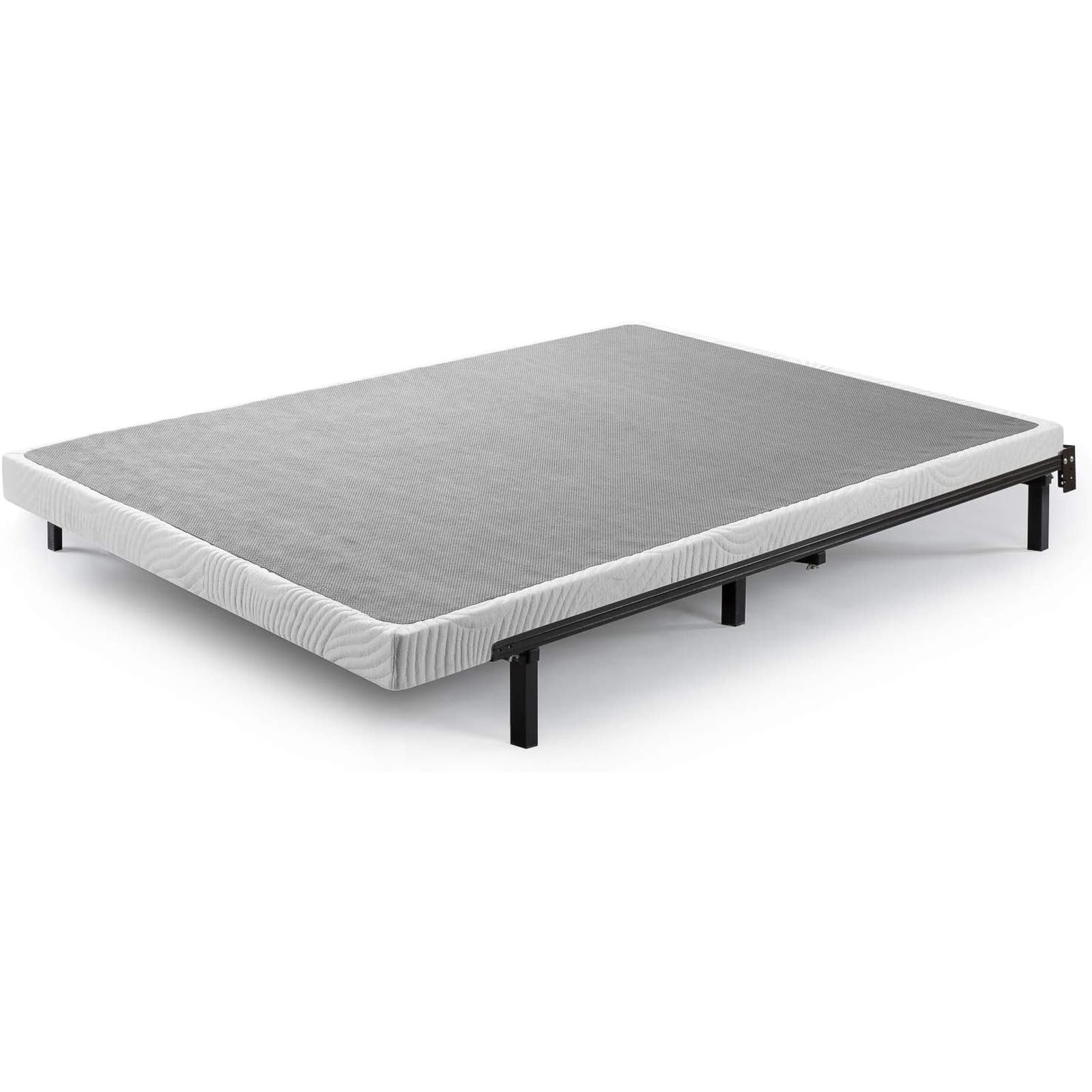 NEW - ZINUS KING Quick Lock Metal Smart Box Spring / 4 Inch Mattress Foundation / Strong Metal Structure / Easy Assembly, King,White - Retail $194 - Image 2