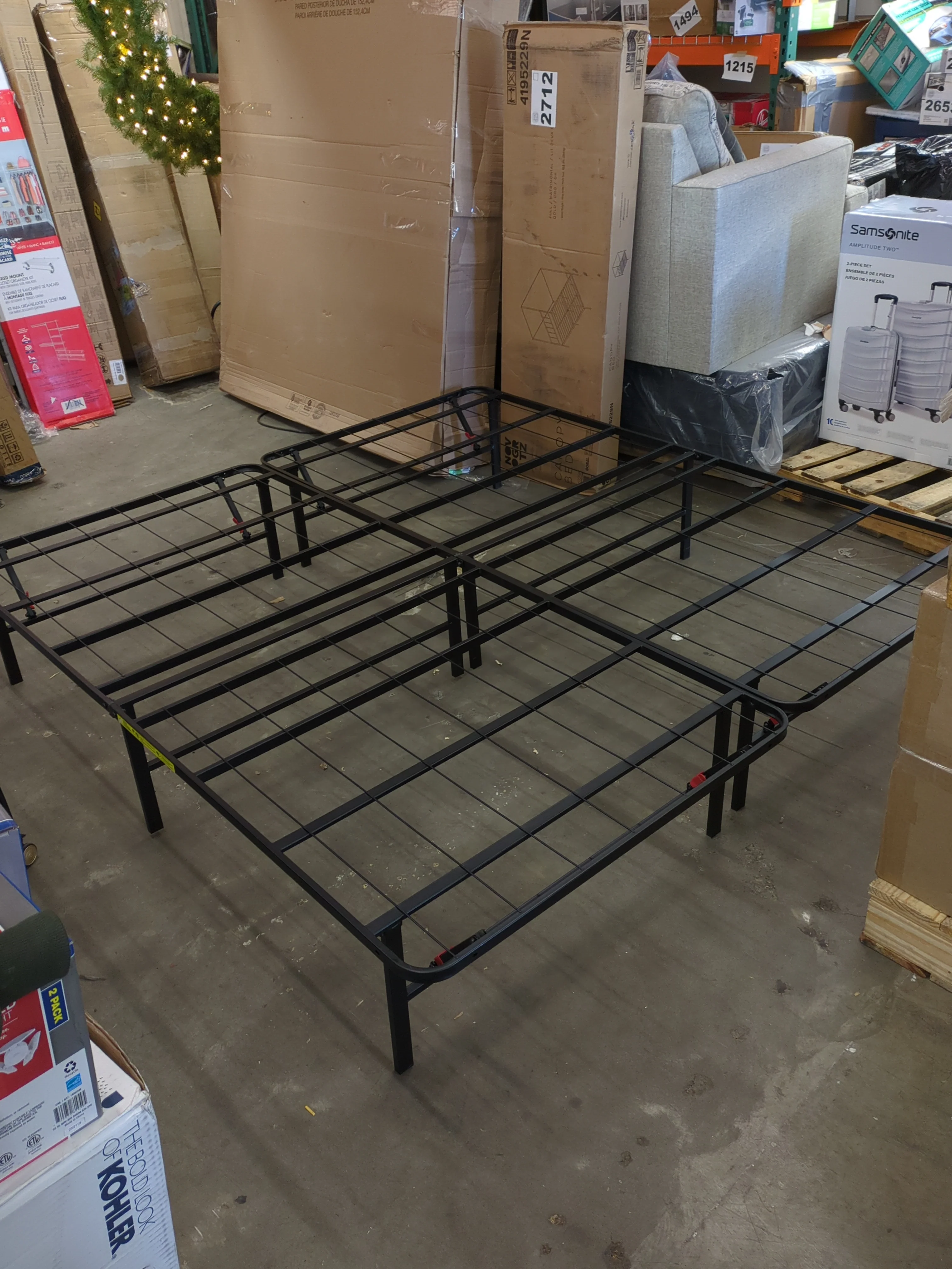 Like NEW - Amazon Basics KING Foldable Metal Platform Bed Frame, 14 Inches High - Retail $132 - Image 9