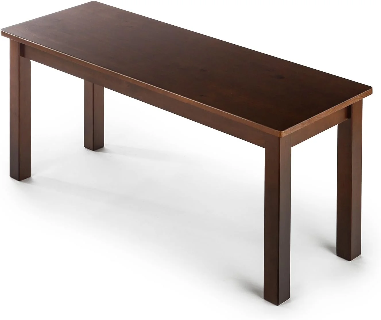 NEW - Zinus Juliet Espresso Wood Dining Table, Two Benches, Table and Bench Set - Retail $177 - Image 7