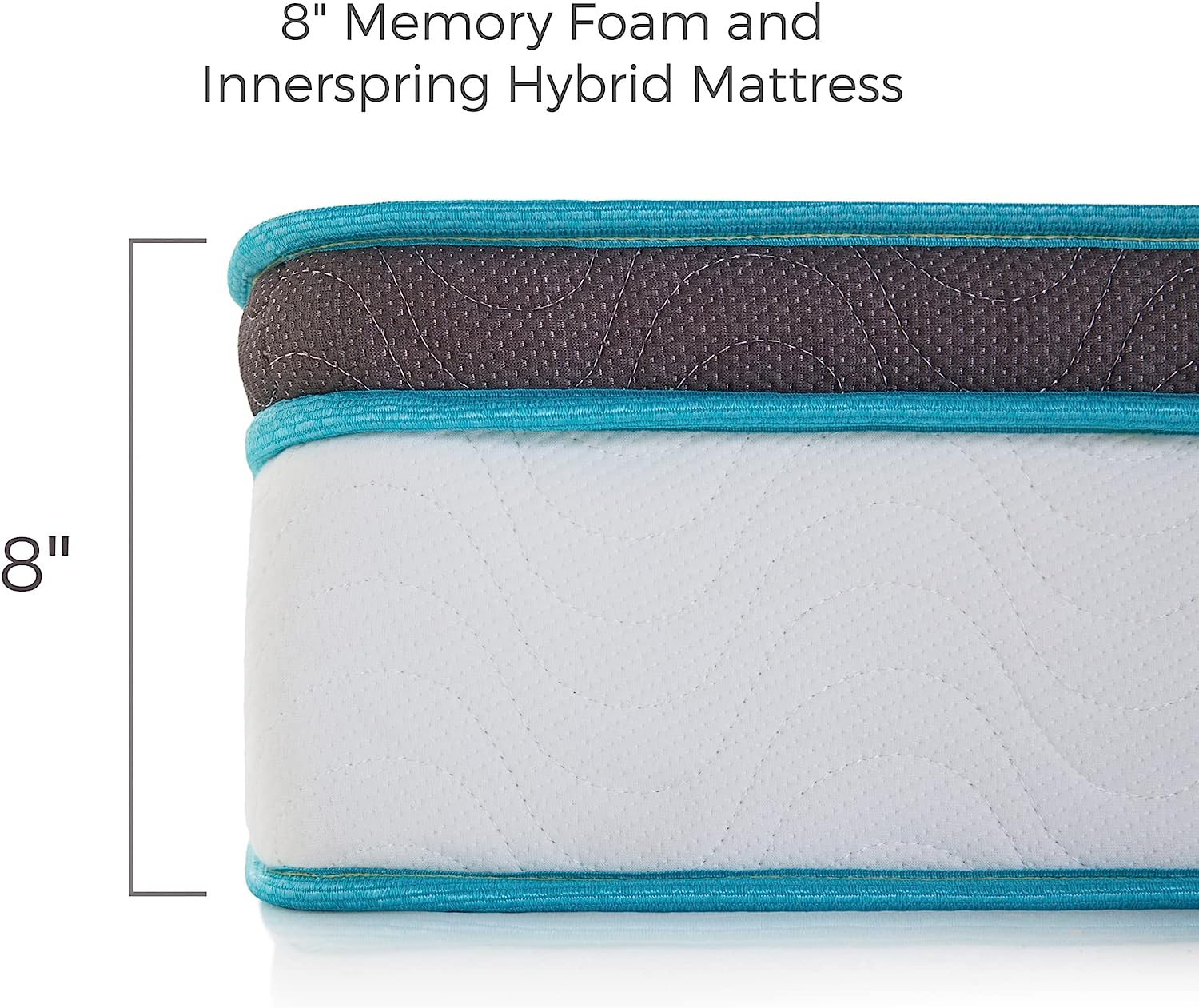 NEW - LINENSPA 8 Inch Memory Foam and Innerspring Hybrid Mattress, Twin, Medium Firm - Retail $129 - Image 2